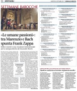 Le umane passioni: tra Marenzio e Bach spunta Frank Zappa