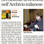 Sei Sinfonie di Brioschi nell'Archivio milanese